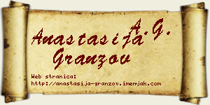 Anastasija Granzov vizit kartica